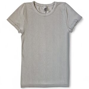 Aritzia Sunday Best SinchSeamless Ribbed Tee – Light Beige – Size M